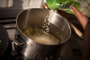 Risotto mit Kräutern und Spargel