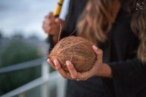 Kokosnuss öffnen