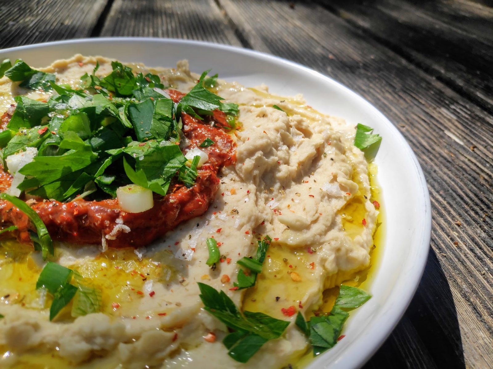 Bohnen-Hummus mit Harissa - whenannacooks