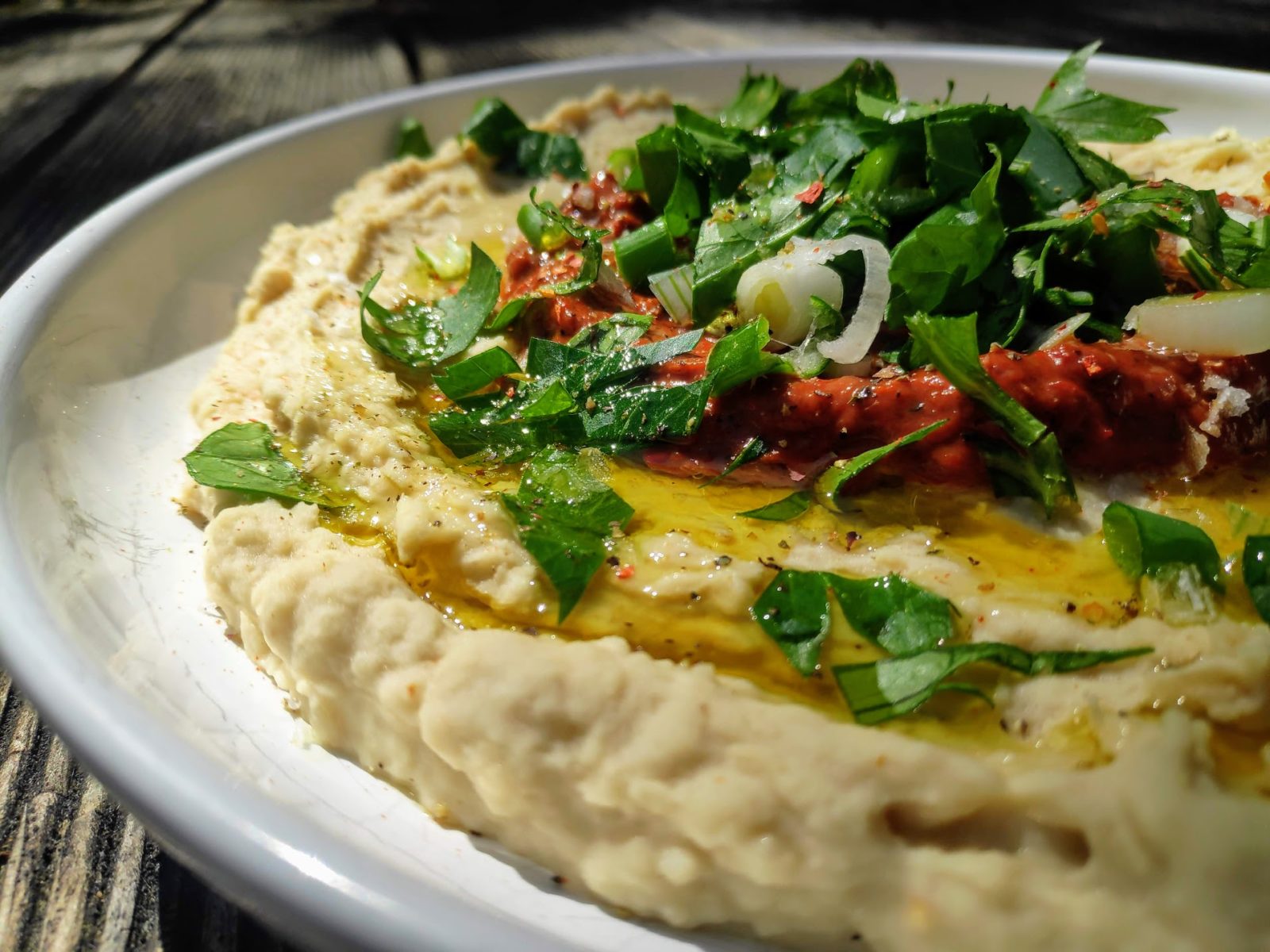 Bohnen-Hummus mit Harissa - whenannacooks